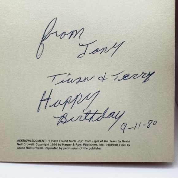 Vintage 1980 Hallmark Ambassador Birthday Greeting Card β Golden Thoughts Series - Picture 4 of 11